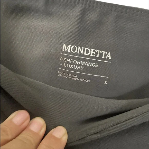 MONDETTA Performance + Luxury Leggings Womens Size Small Gray Stretch Athleisure - Picture 3 of 4